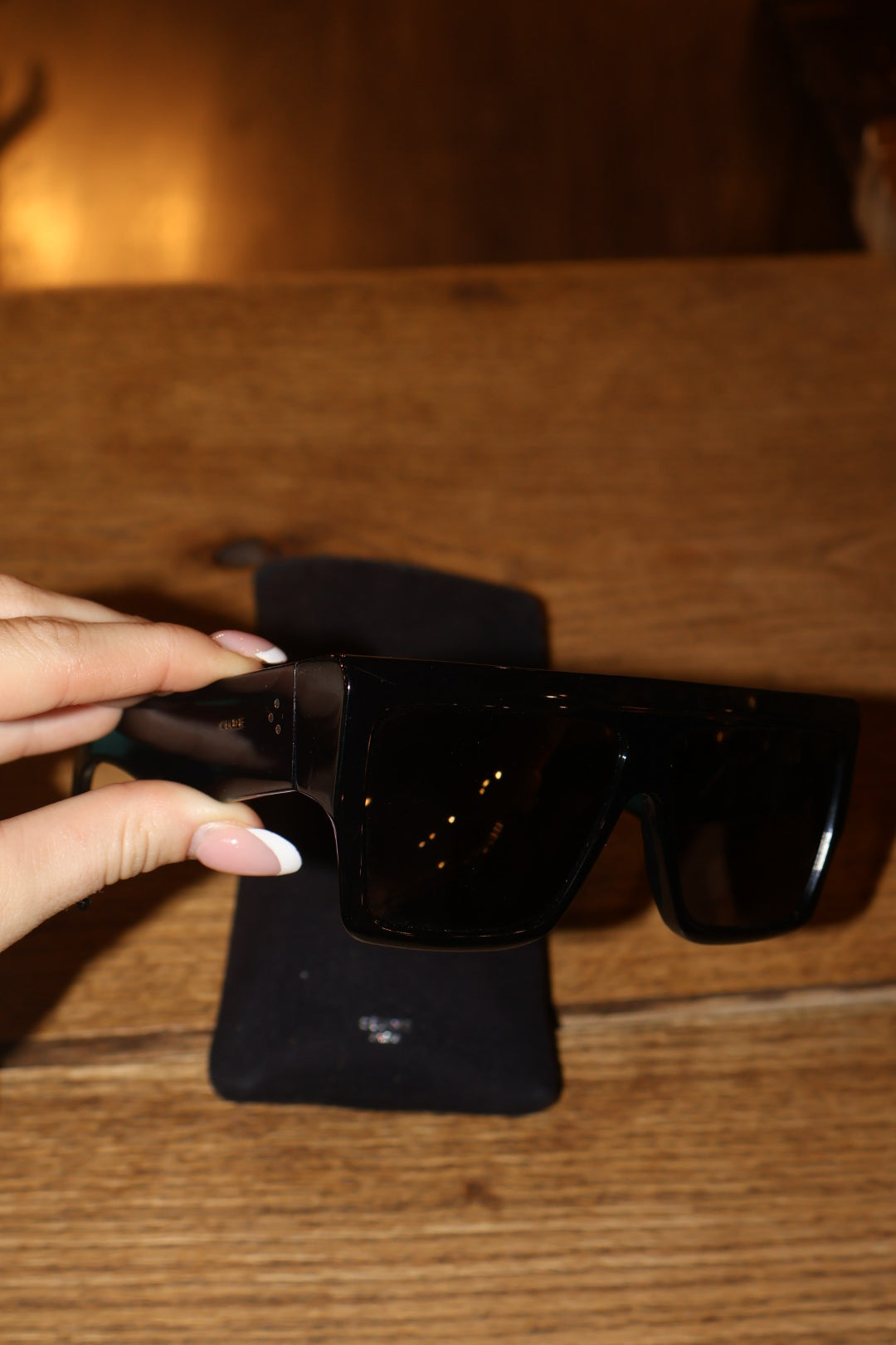 Celine Paris Oversized Black Shield Sunglasses – Designer Frame