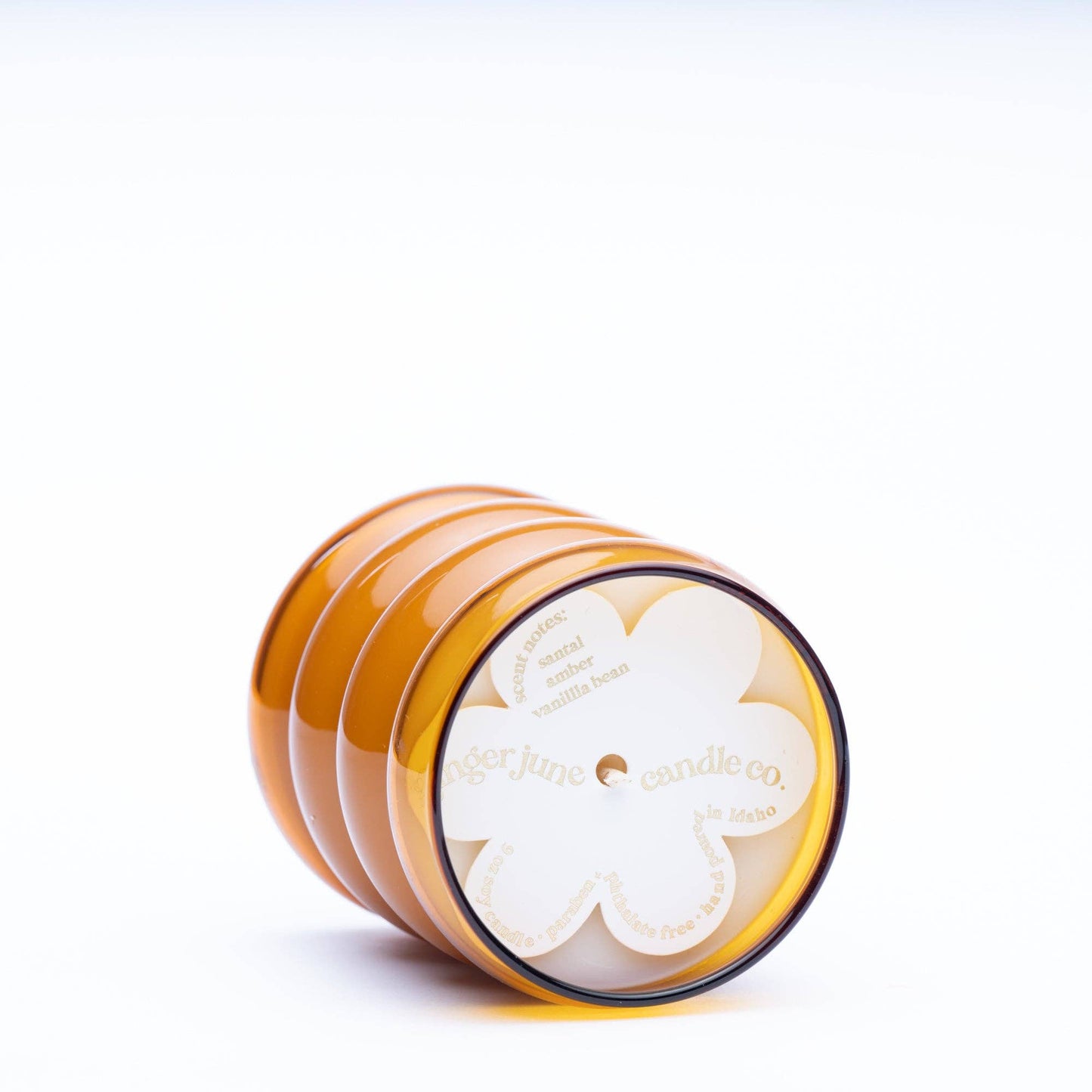 All Natural Santal, Amber, Vanilla Bean Glass Bubble Candle