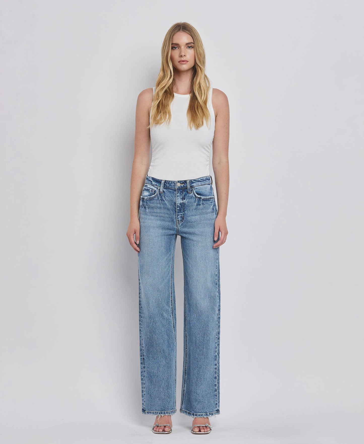 90'S HIGH RISE WIDE JEANS