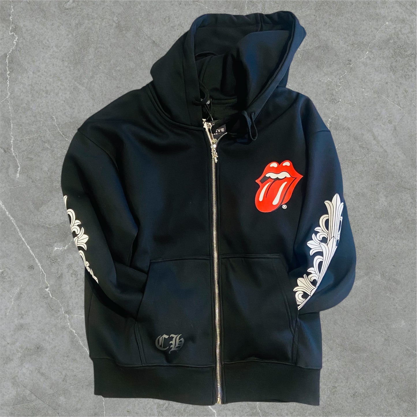 Chrome Hearts Rolling Stones zip up hoodie