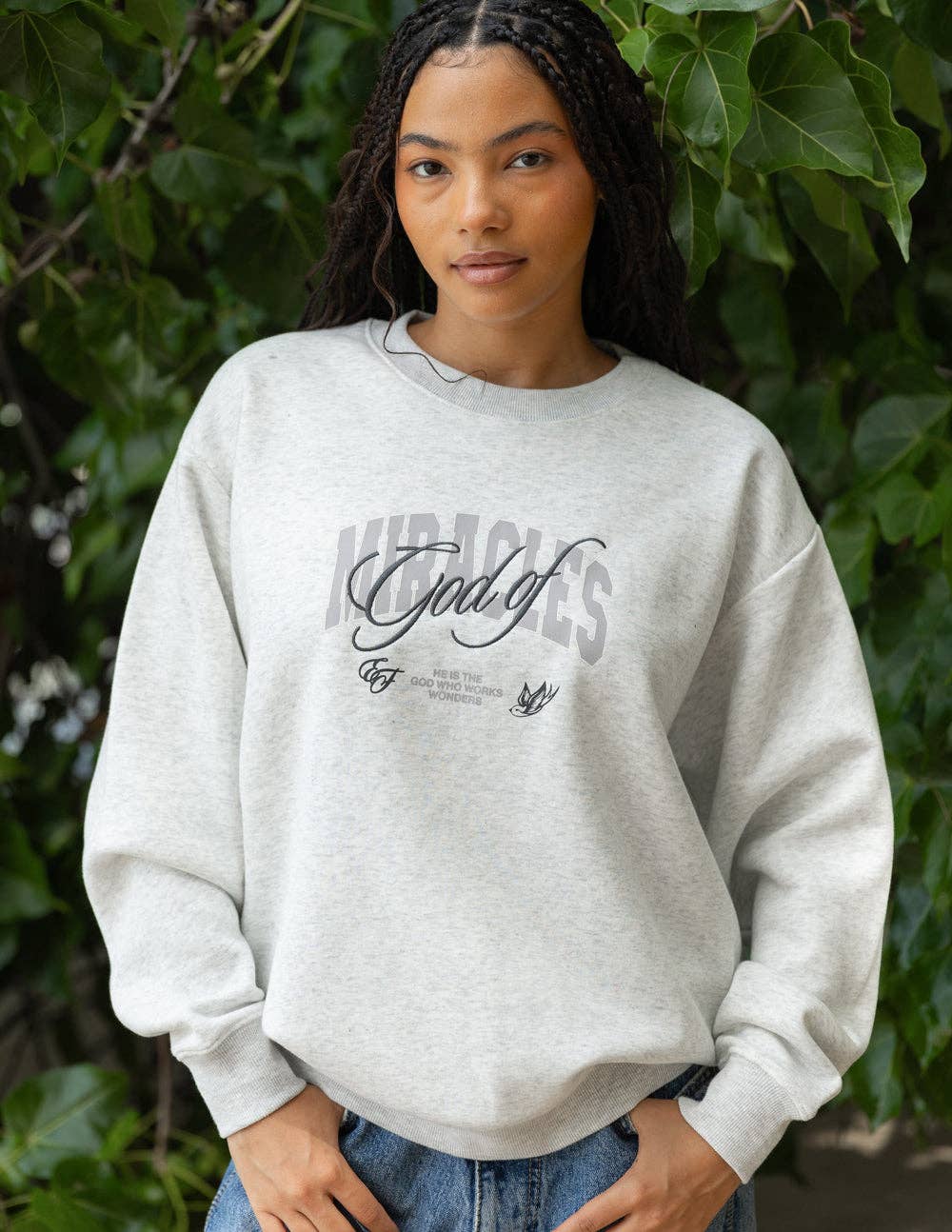 Elevated Faith - God of Miracles Unisex Crewneck: M