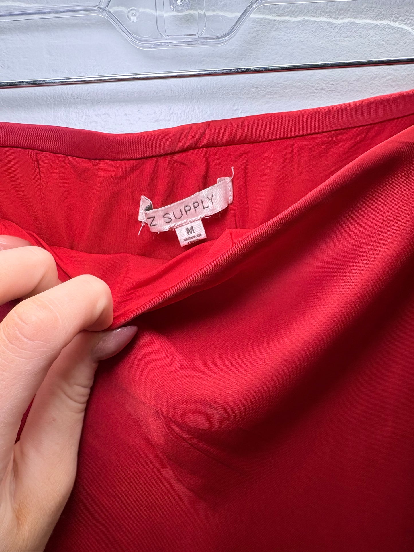 Z Supply Satin Maxi Skirt – Deep Red | Size Medium