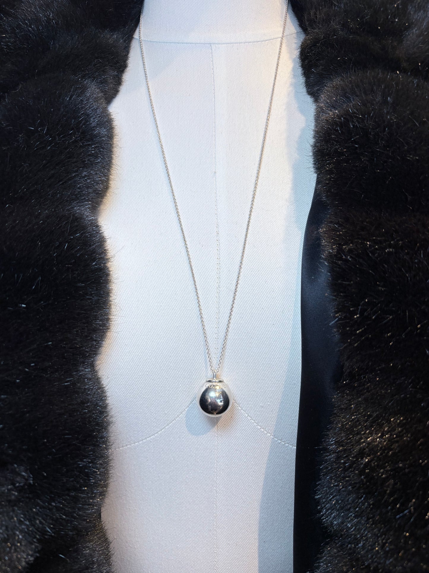 Tiffany & Co. Sterling Silver Bell Pendant Necklace