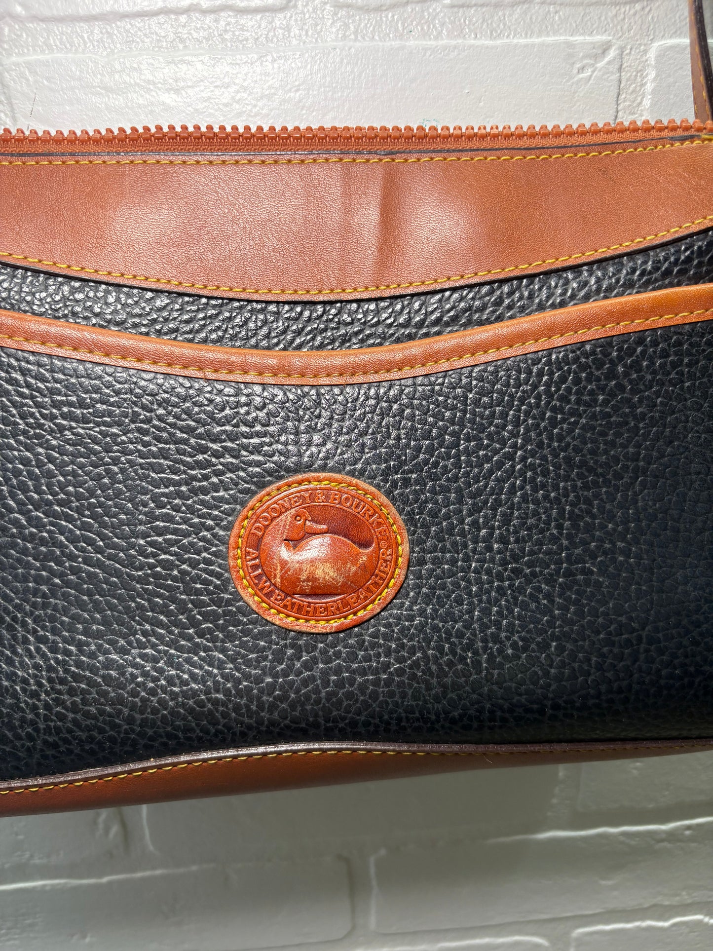 Dooney & Bourke Black Pebbled Leather Crossbody Shoulder Bag