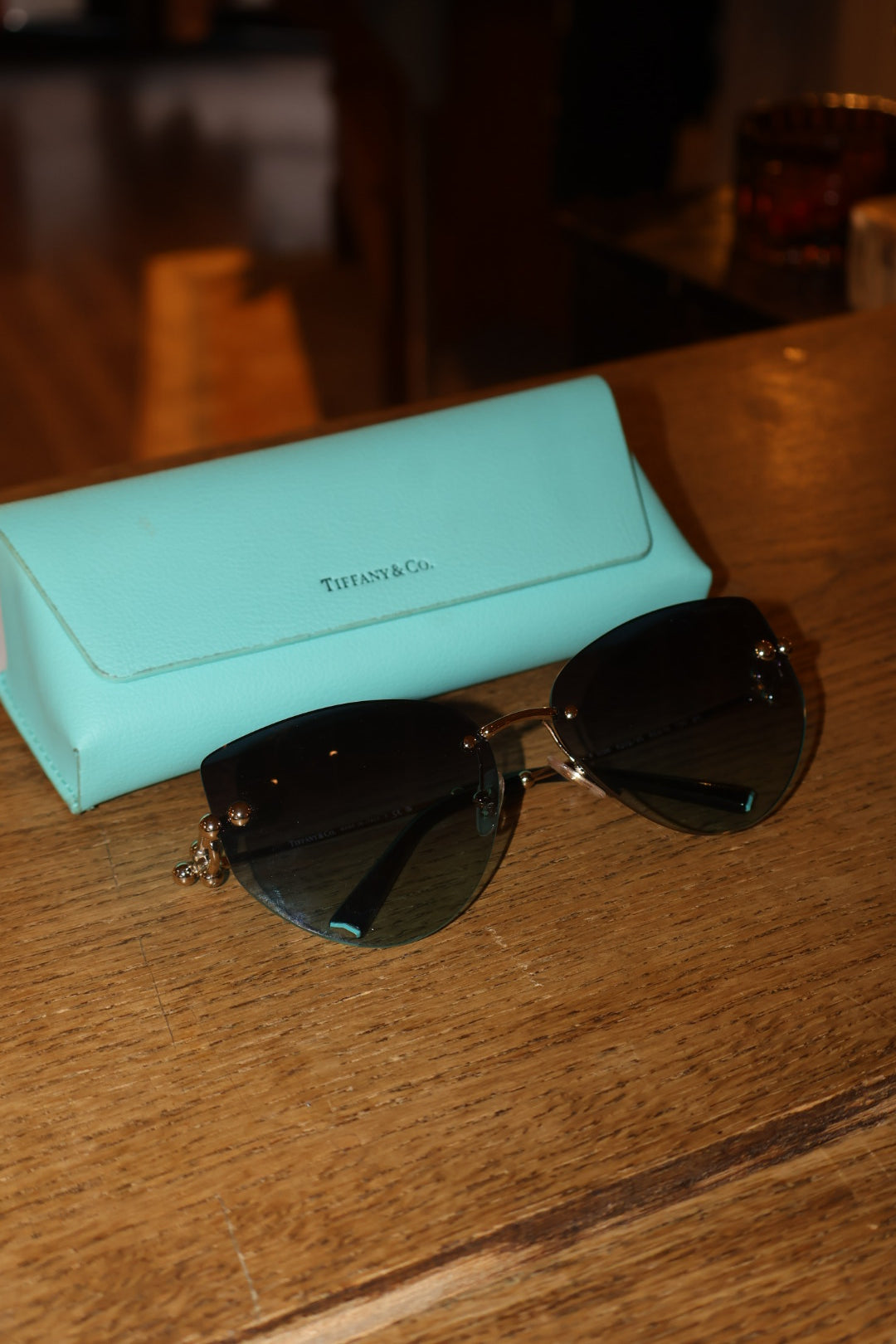 Tiffany & Co. Rimless Gradient Sunglasses