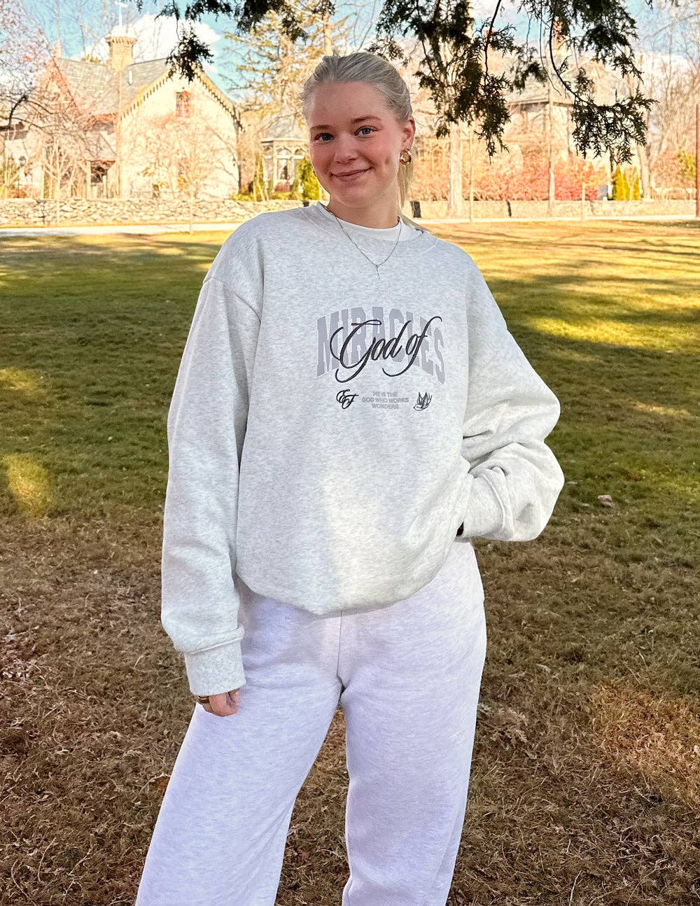 Elevated Faith - God of Miracles Unisex Crewneck: M