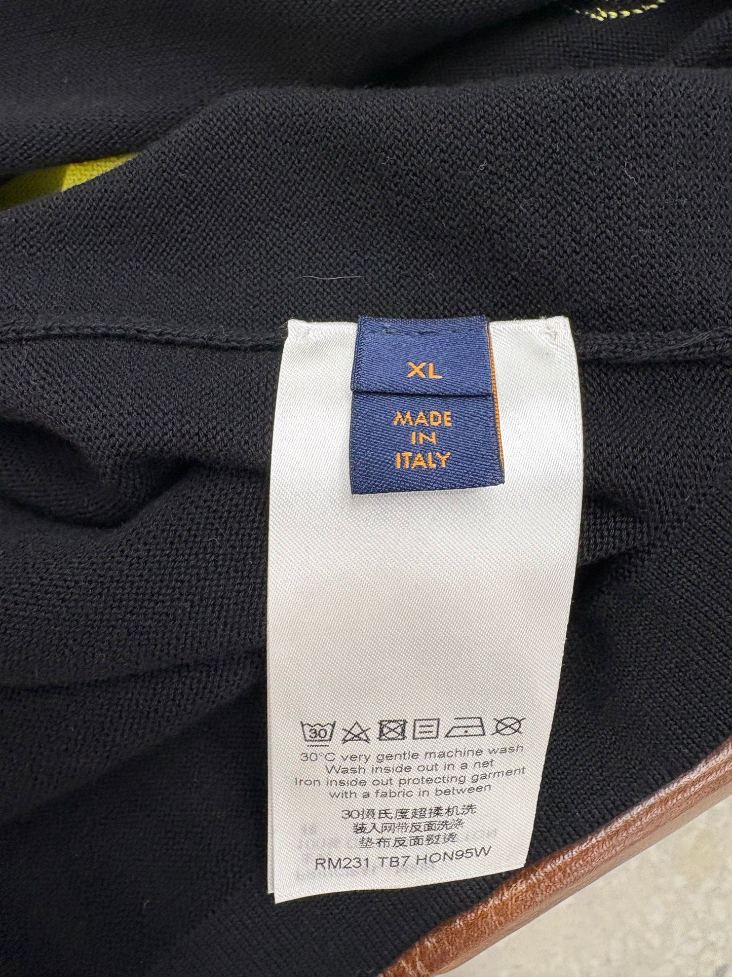 Louis Vuitton Black & Yellow Sport Line Intarsia Tee