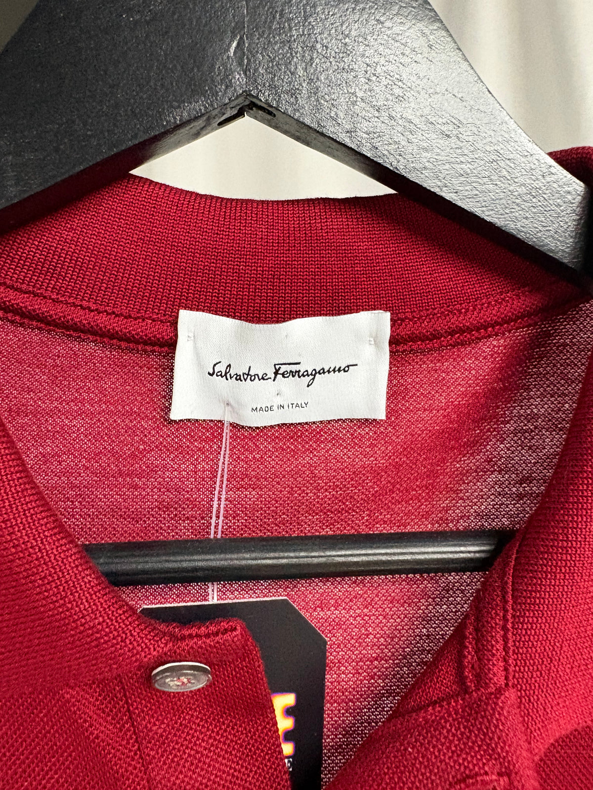Salvatore Ferragamo Made in Italy Logo-Collar Polo Shirt