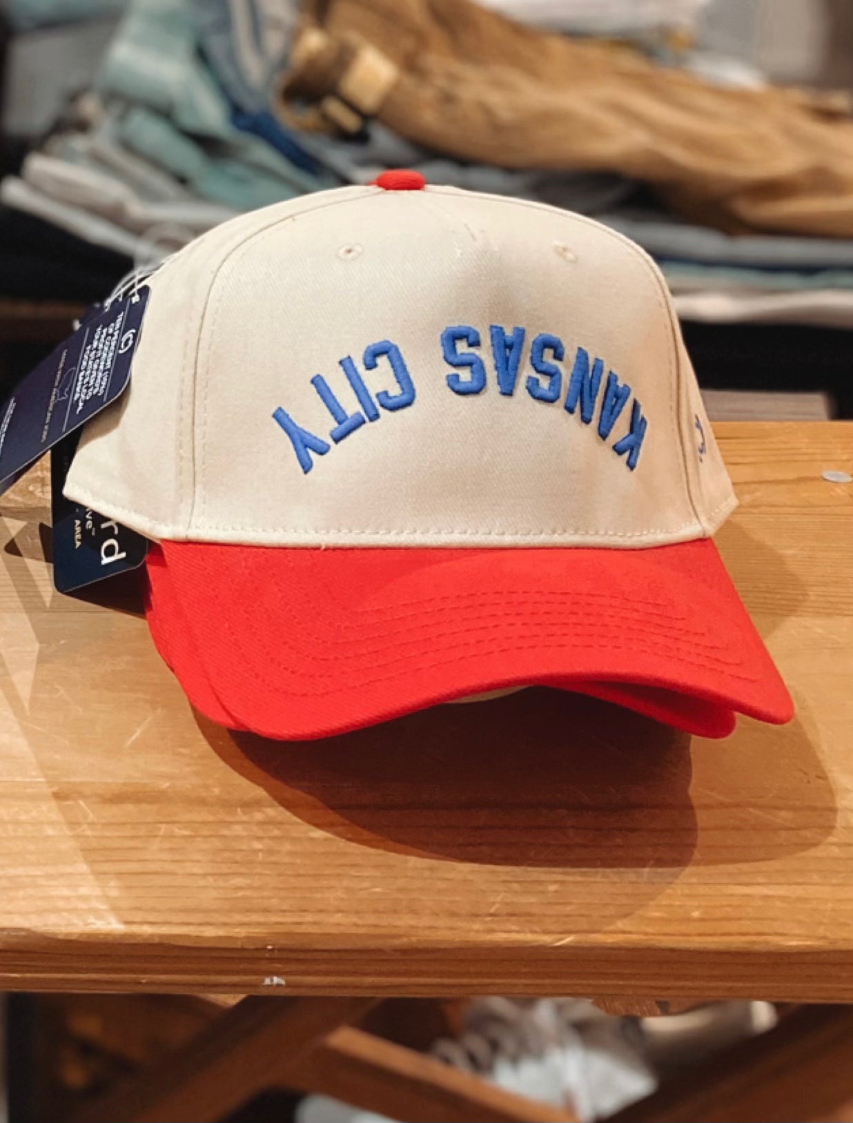 Upside down KC trucker hats