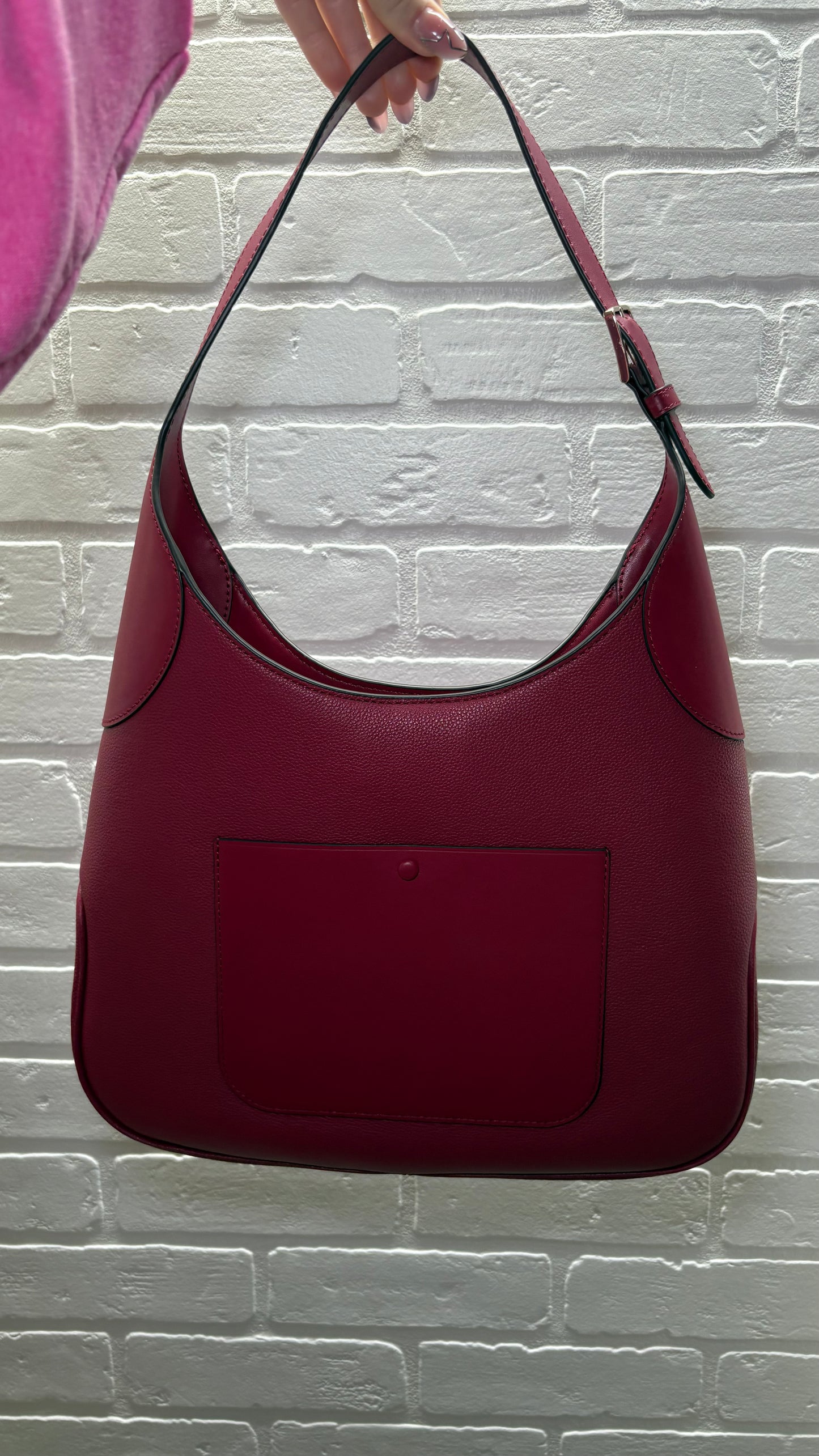 Kate Spade New York Burgundy Leather Shoulder Bag