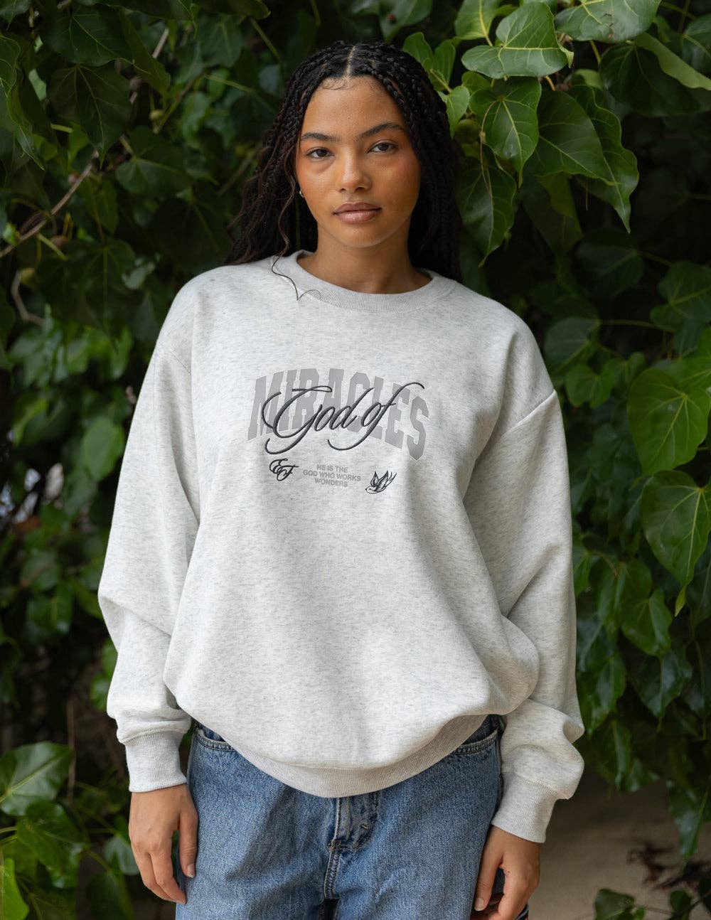 Elevated Faith - God of Miracles Unisex Crewneck: M