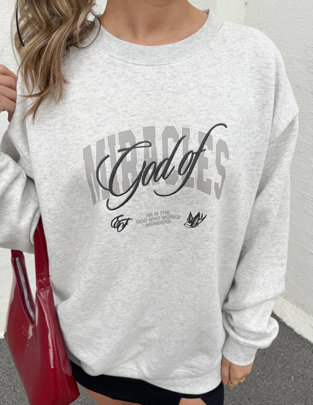 Elevated Faith - God of Miracles Unisex Crewneck: M