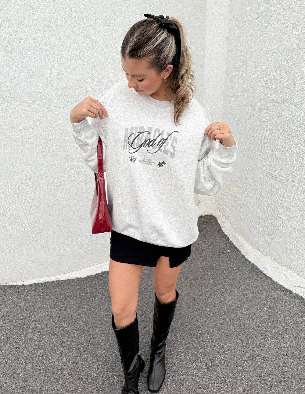 Elevated Faith - God of Miracles Unisex Crewneck: M