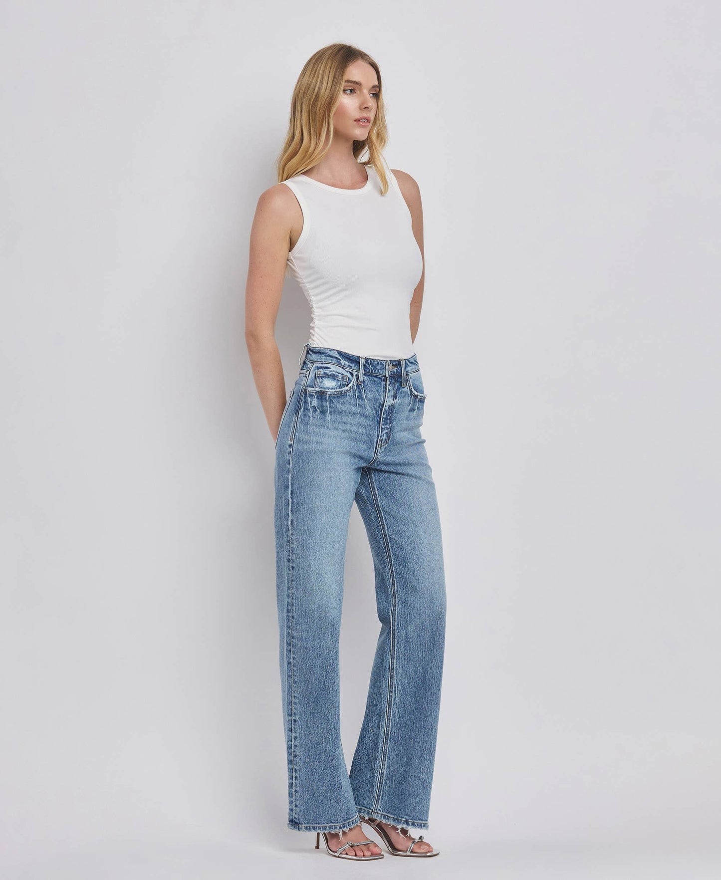90'S HIGH RISE WIDE JEANS