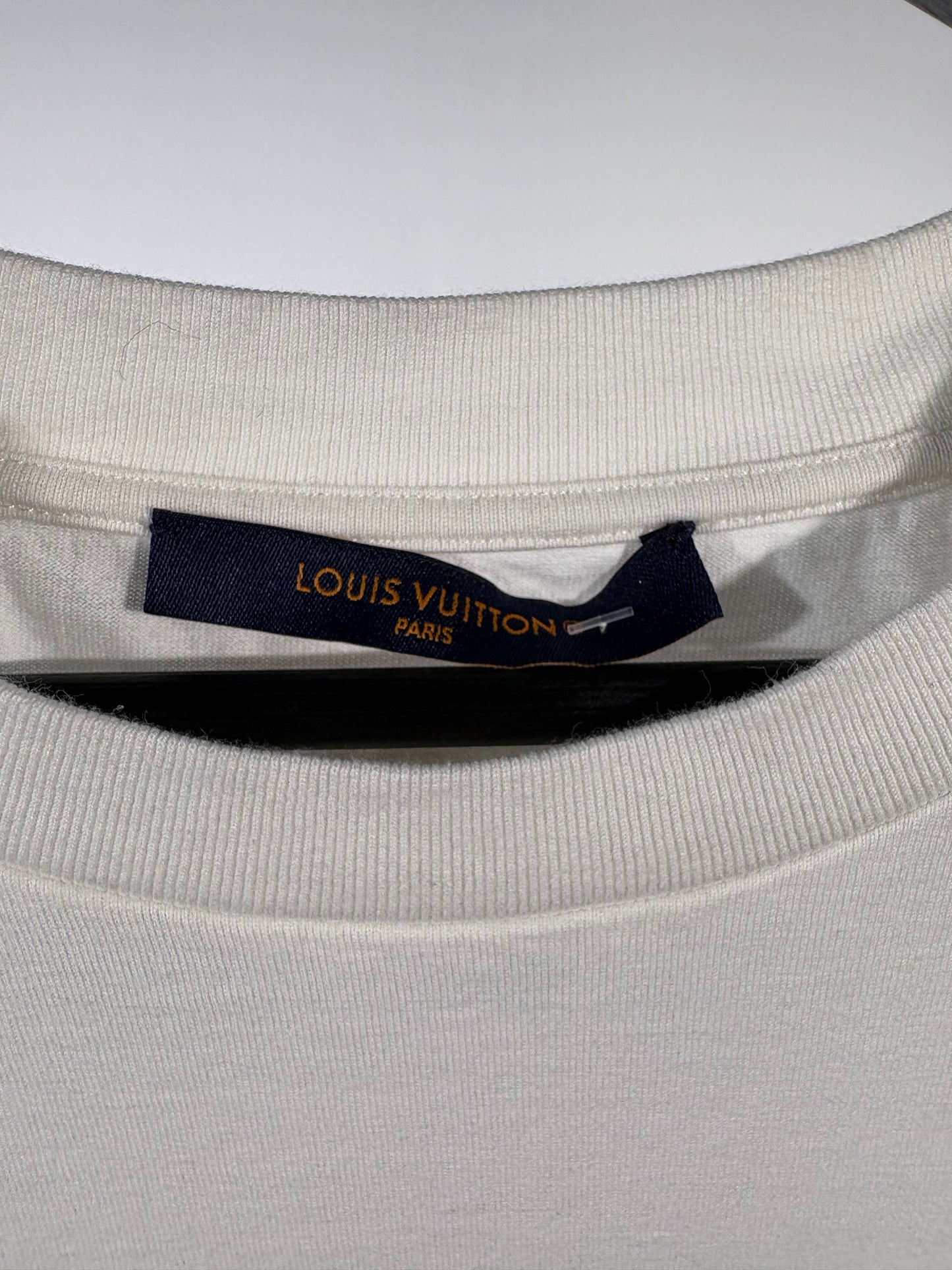 White Louis Vuitton Graphic Pocket Tee