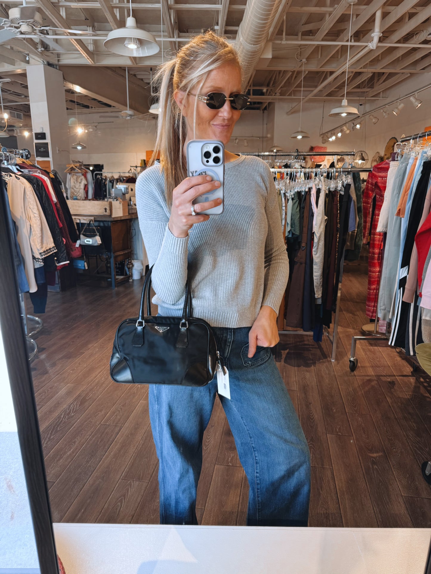 Prada Tessuto Bowling Bag