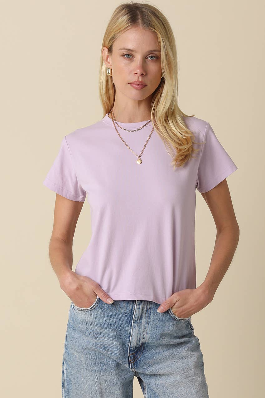 Olivaceous - Maia Classic Crewneck T-Shirt: White / Contemporary / L