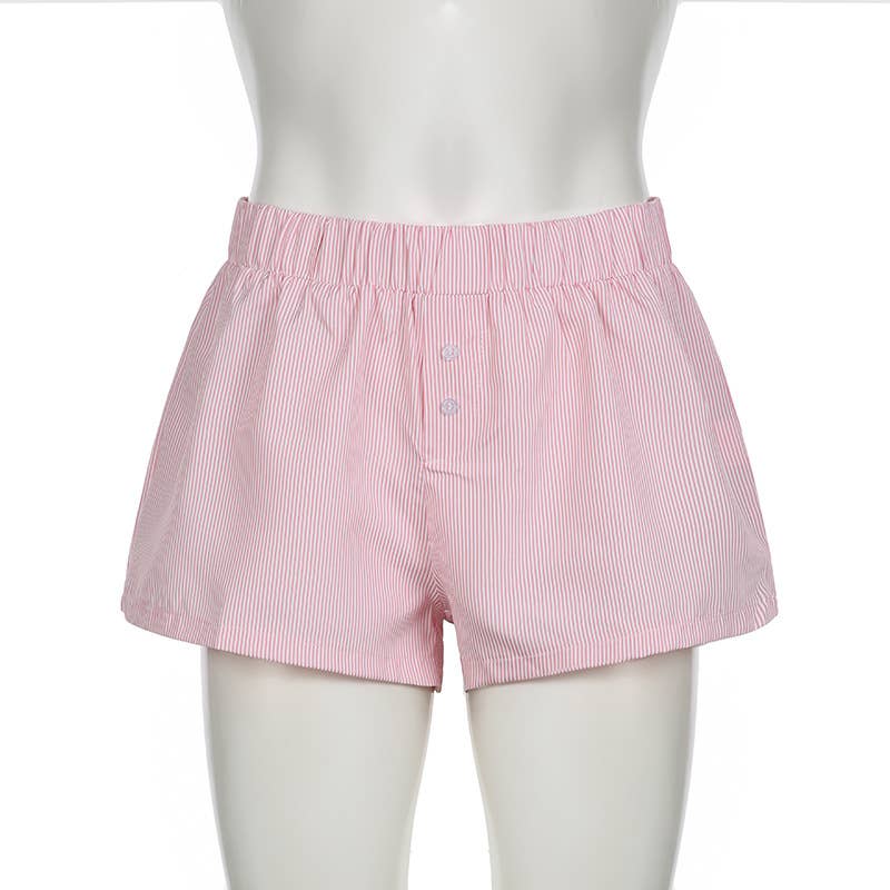 HIDDENBRAND - Hang out Baby Blue Stripe Boxer Shorts - 2 COLORS: Pink / L