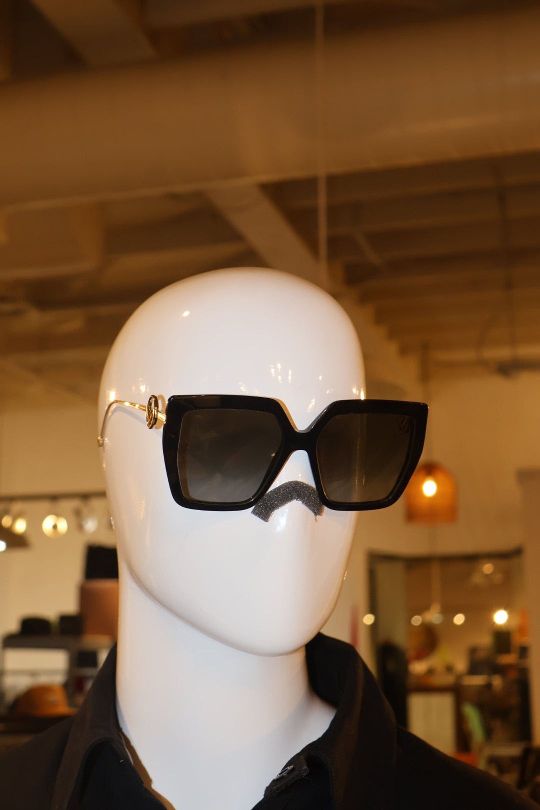 Fendi Oversized Square Black Sunglasses