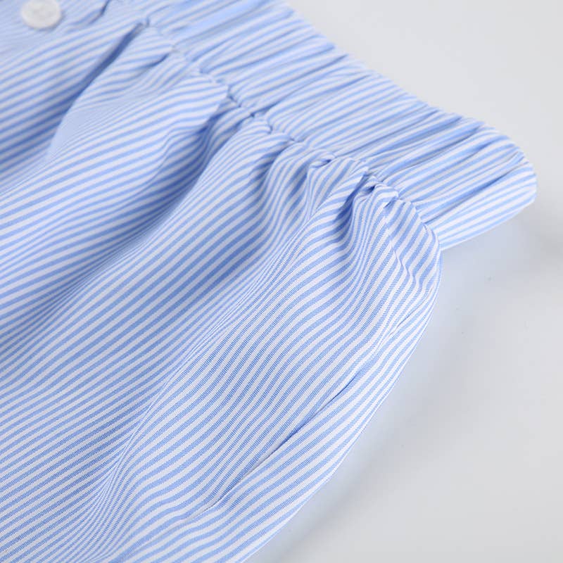 HIDDENBRAND - Hang out Baby Blue Stripe Boxer Shorts - 2 COLORS: Pink / L