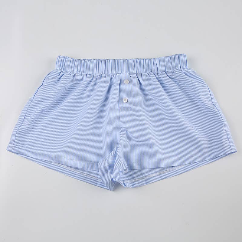 HIDDENBRAND - Hang out Baby Blue Stripe Boxer Shorts - 2 COLORS: Pink / L