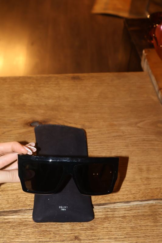 Celine Paris Oversized Black Shield Sunglasses – Designer Frame