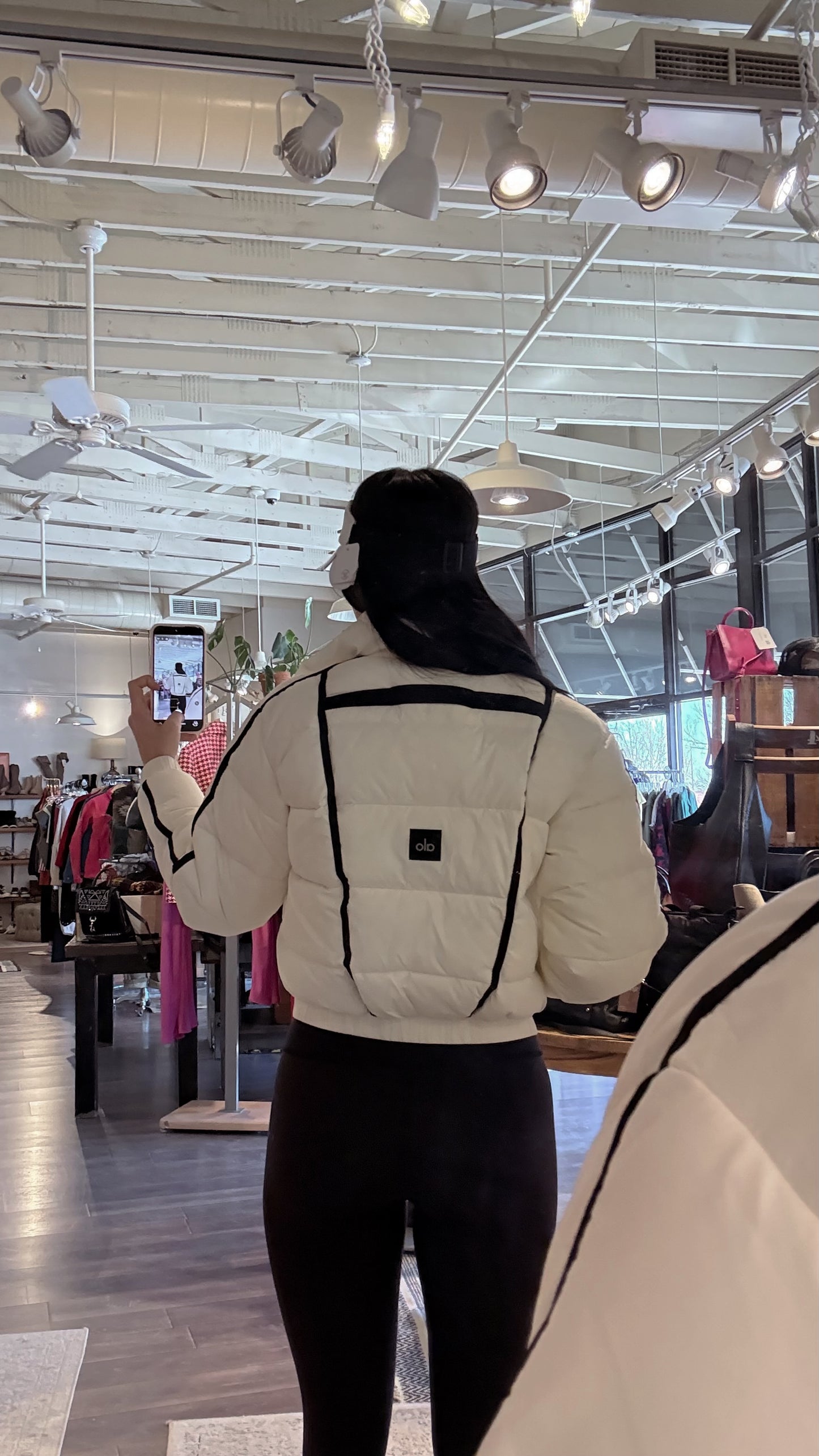 Valentine’s Day Alo Yoga White Puffer Jacket & Visor Gift Bundle