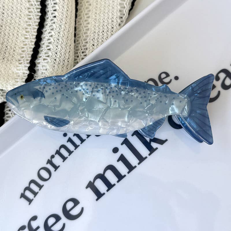 MKS America - Fish Shape Hair Claw Clips Ocean Fish Jaw Barrette: Shark / M