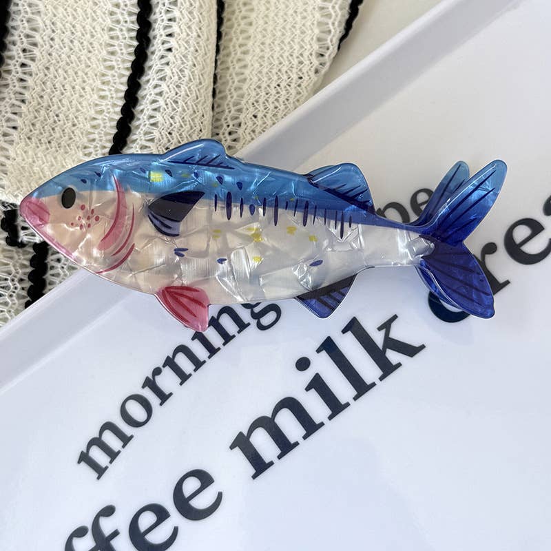 MKS America - Fish Shape Hair Claw Clips Ocean Fish Jaw Barrette: Shark / M