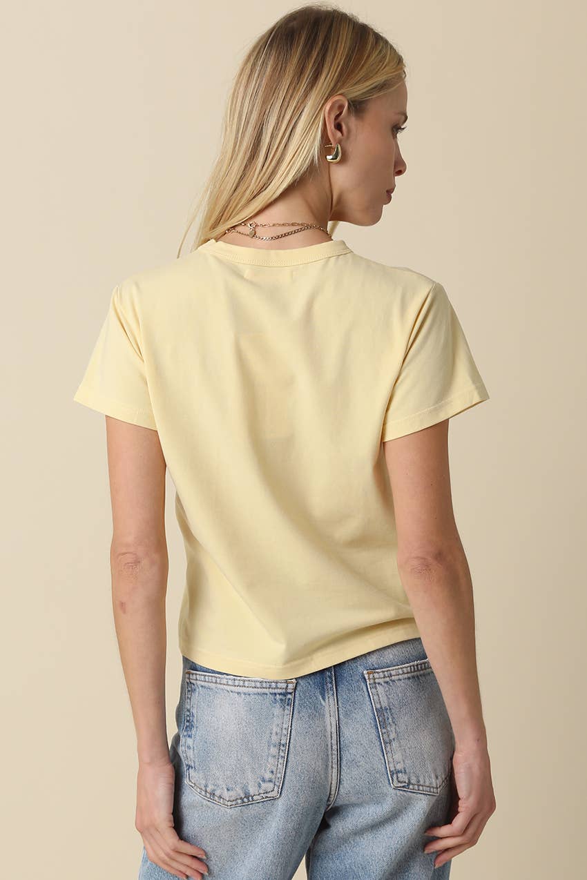Olivaceous - Maia Classic Crewneck T-Shirt: White / Contemporary / S
