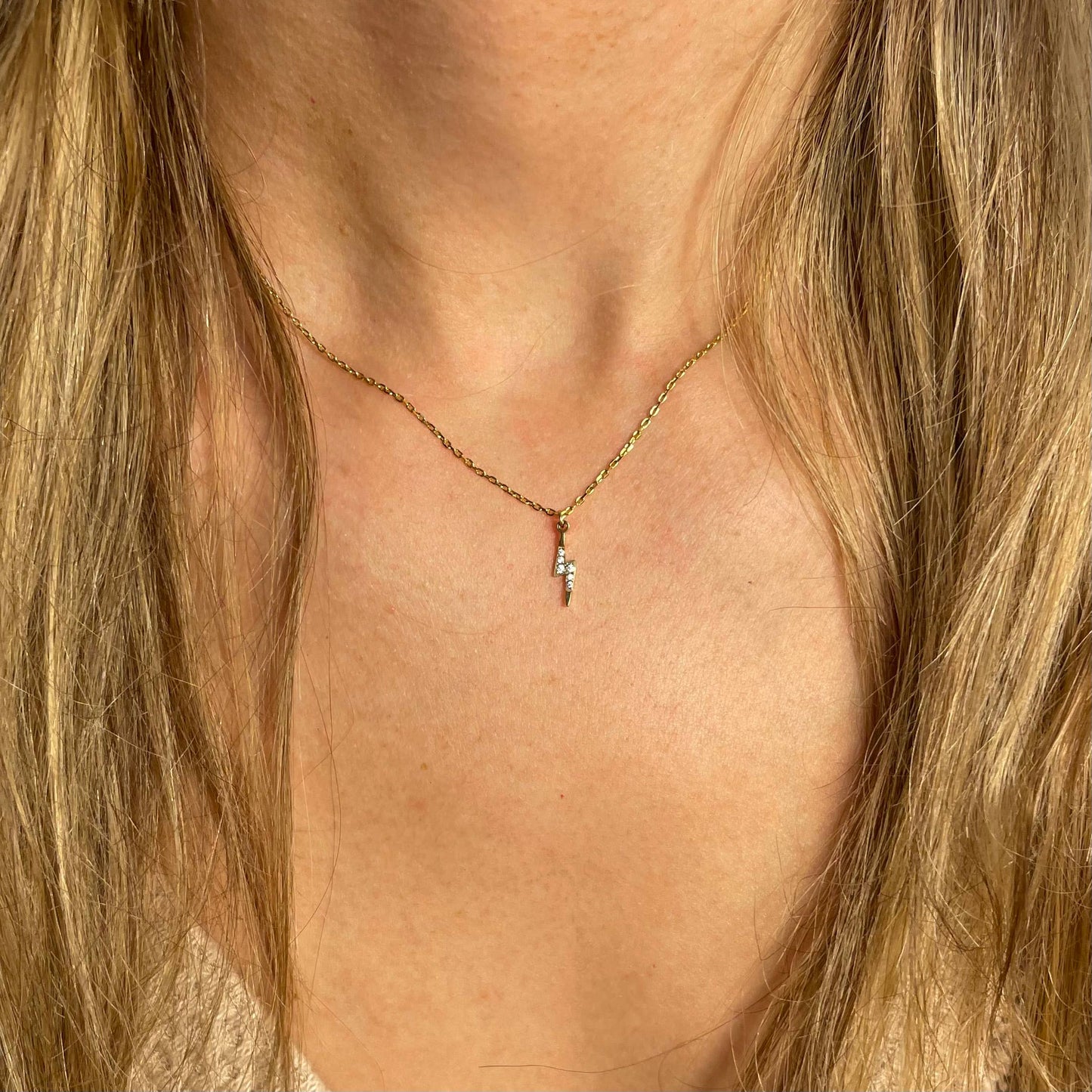 Nikki Smith Designs - Crystal Bolt Necklace- Waterproof