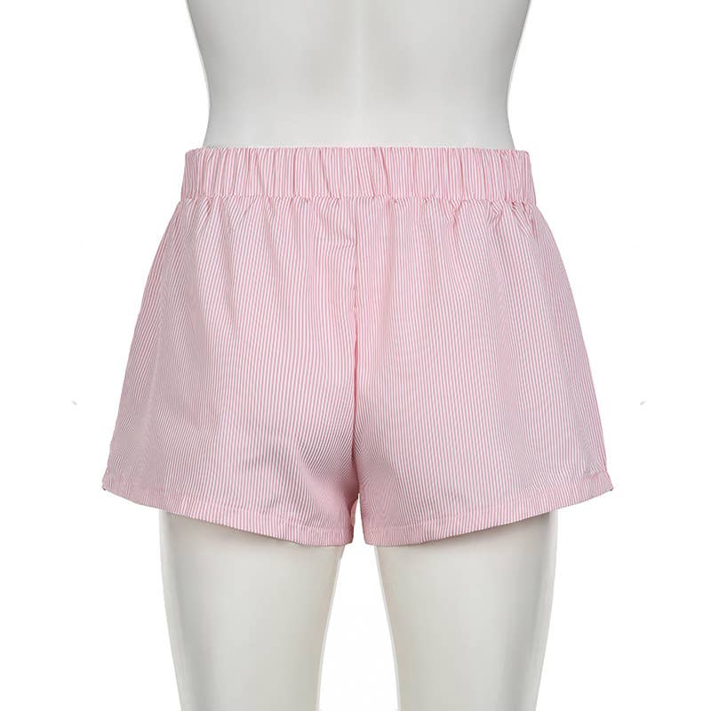 HIDDENBRAND - Hang out Baby Blue Stripe Boxer Shorts - 2 COLORS: Pink / L
