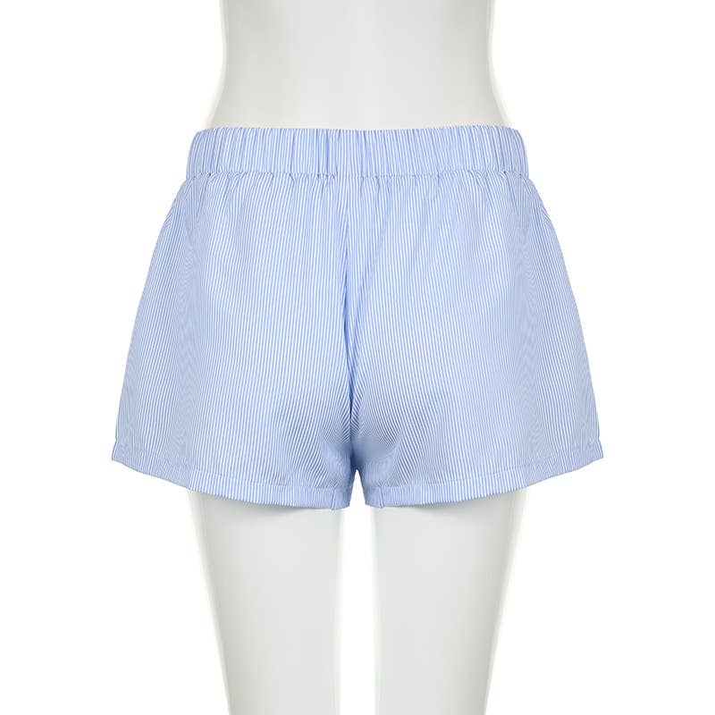 HIDDENBRAND - Hang out Baby Blue Stripe Boxer Shorts - 2 COLORS: Pink / L