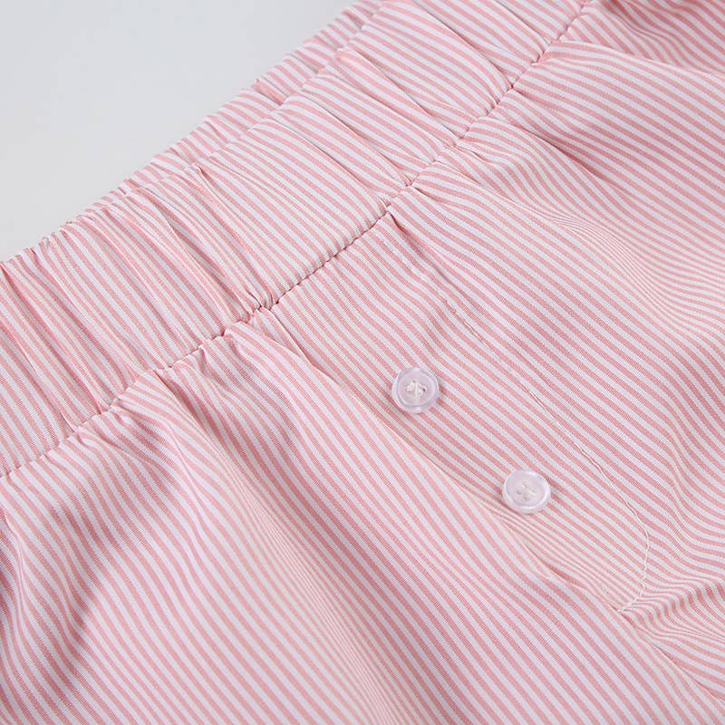 HIDDENBRAND - Hang out Baby Blue Stripe Boxer Shorts - 2 COLORS: Pink / L