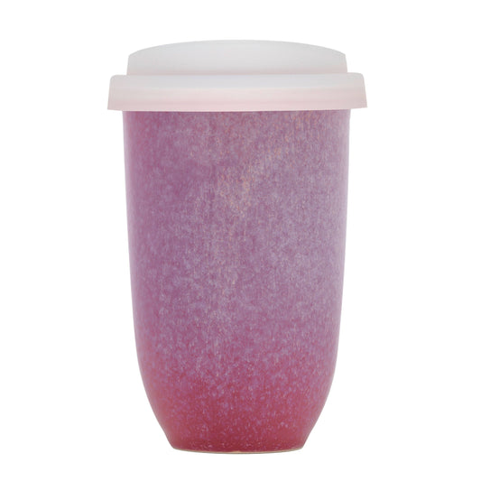 Ceramics Travel Mugs - Astral Bloom Ceramic Travel Mug – 12oz Reusable Cup