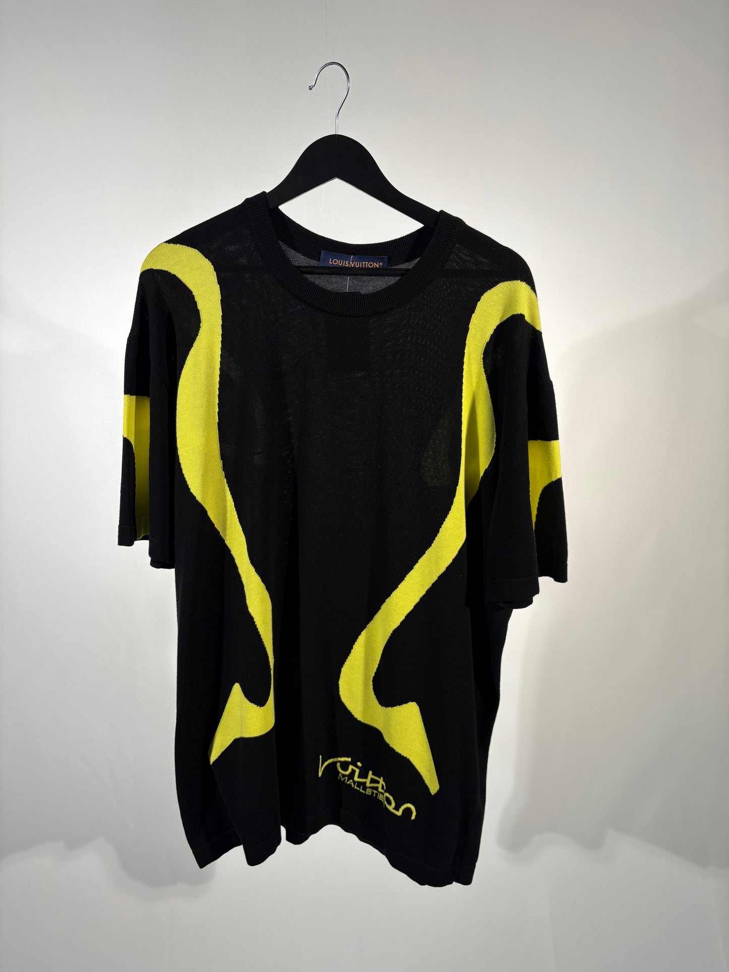 Louis Vuitton Black & Yellow Sport Line Intarsia Tee