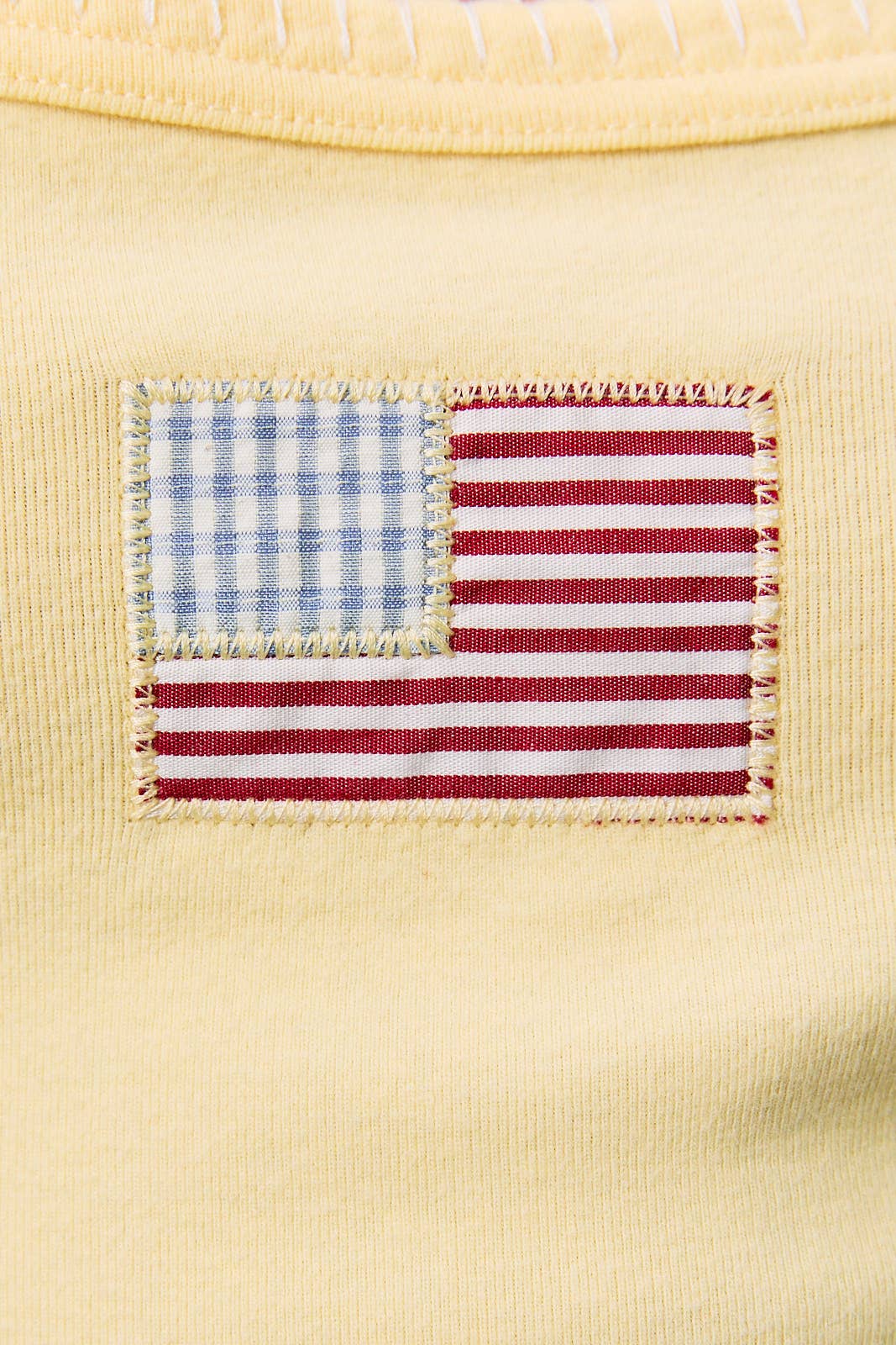 LE LIS - TANK TOP WITH AMERICAN FLAG ON FRONT: White / S