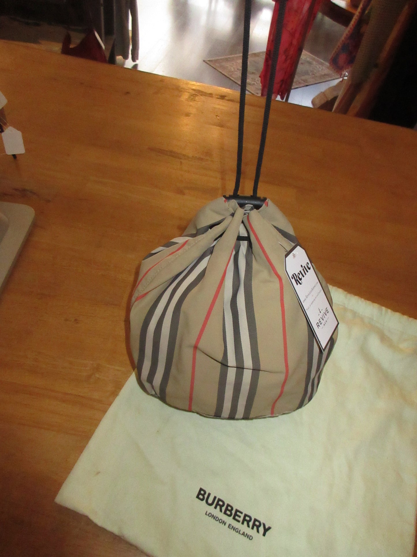 Burberry Packable Logo Drawstring Backpack