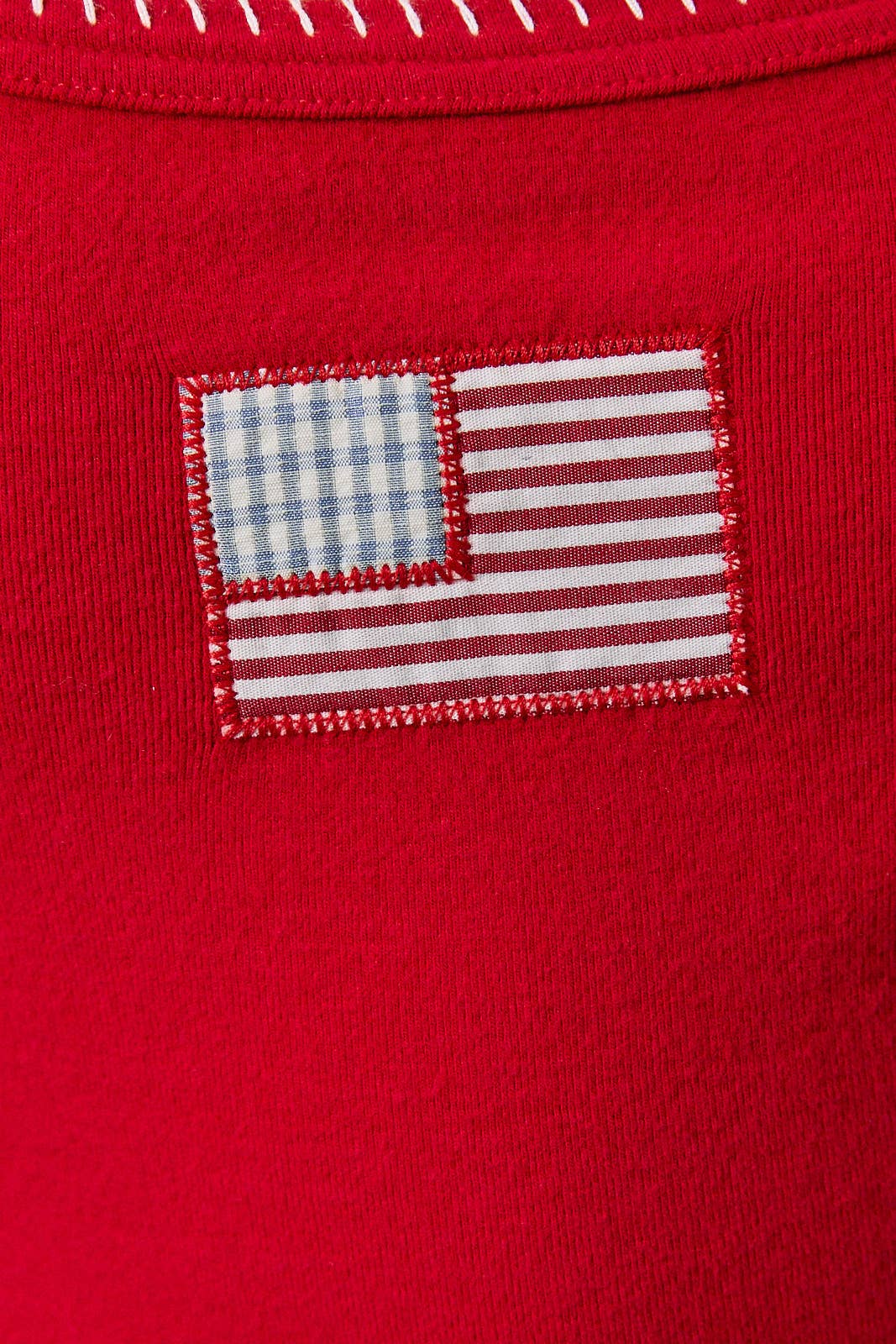 LE LIS - TANK TOP WITH AMERICAN FLAG ON FRONT: White / XS