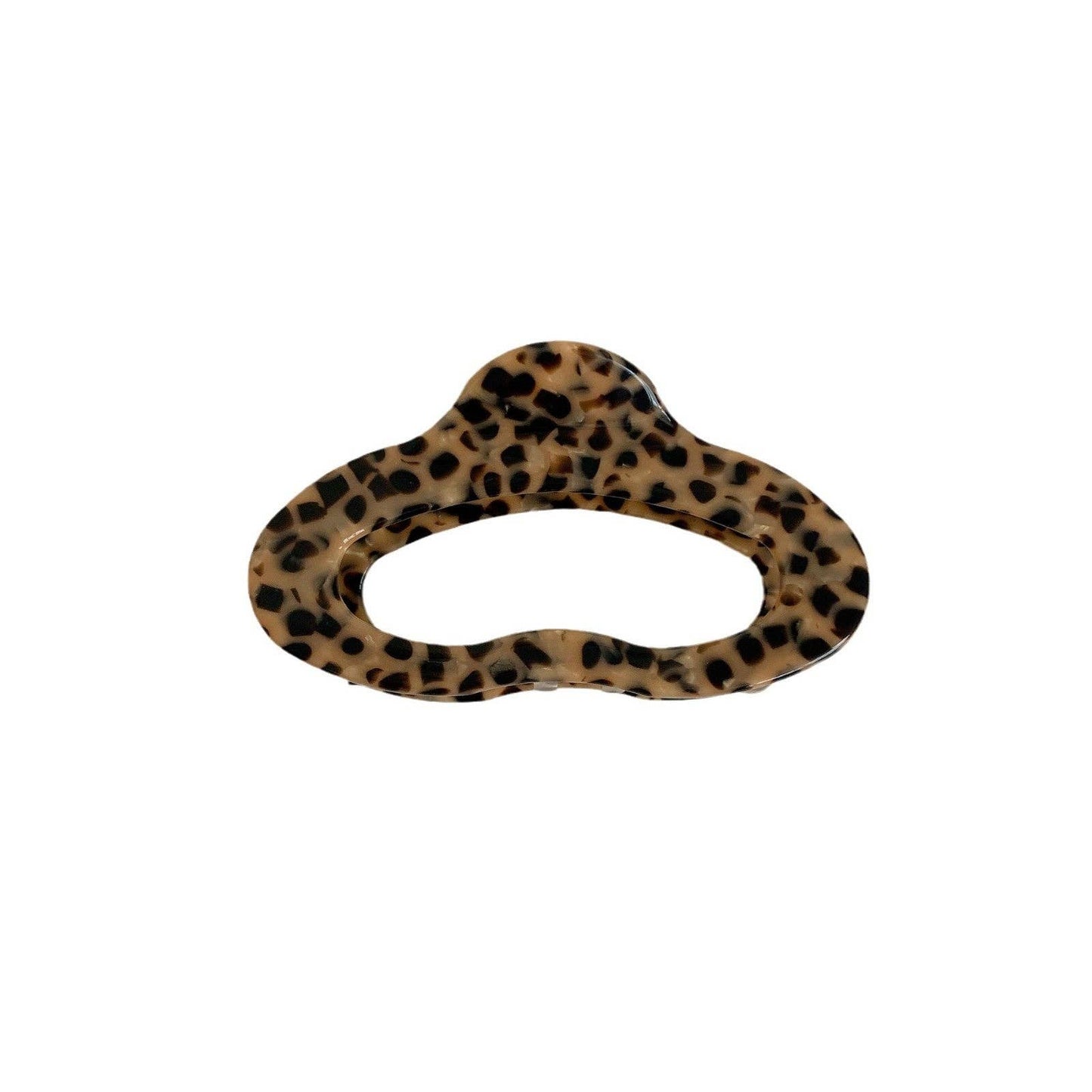 Dipped Shop - Leopard Print Hollow Geometric Acetate Hair Claw DP25F993: 3#