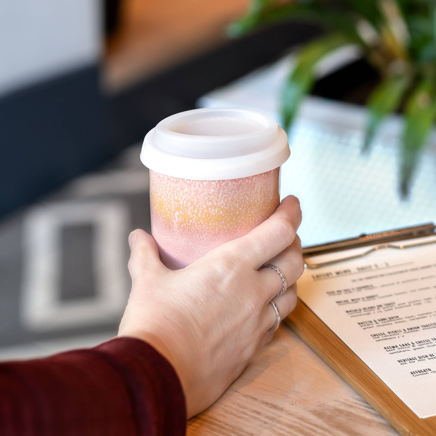 Ceramics Travel Mugs - Afterglow 12oz Ceramic Travel Mug – Reusable & Giftable