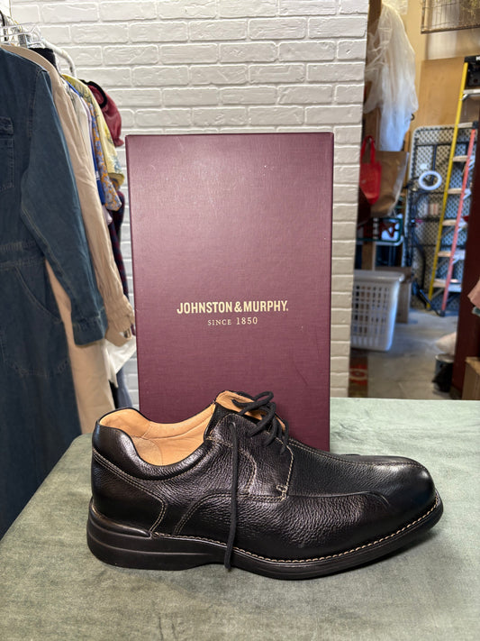 Johnston & Murphy Shuler Bic Black Leather Oxford Dress Shoes – Men’s Size 11