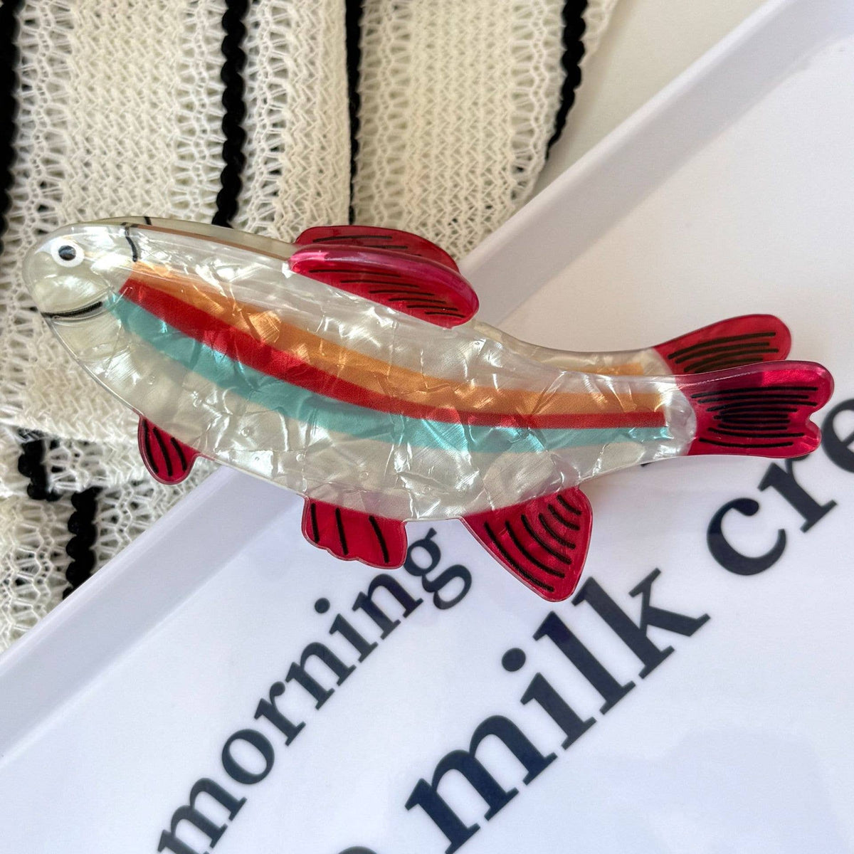 MKS America - Fish Shape Hair Claw Clips Ocean Fish Jaw Barrette: SpotFish / M