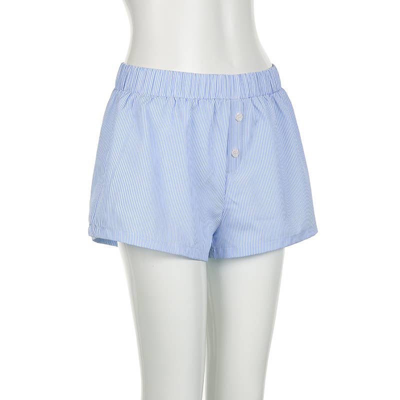 HIDDENBRAND - Hang out Baby Blue Stripe Boxer Shorts - 2 COLORS: Pink / L