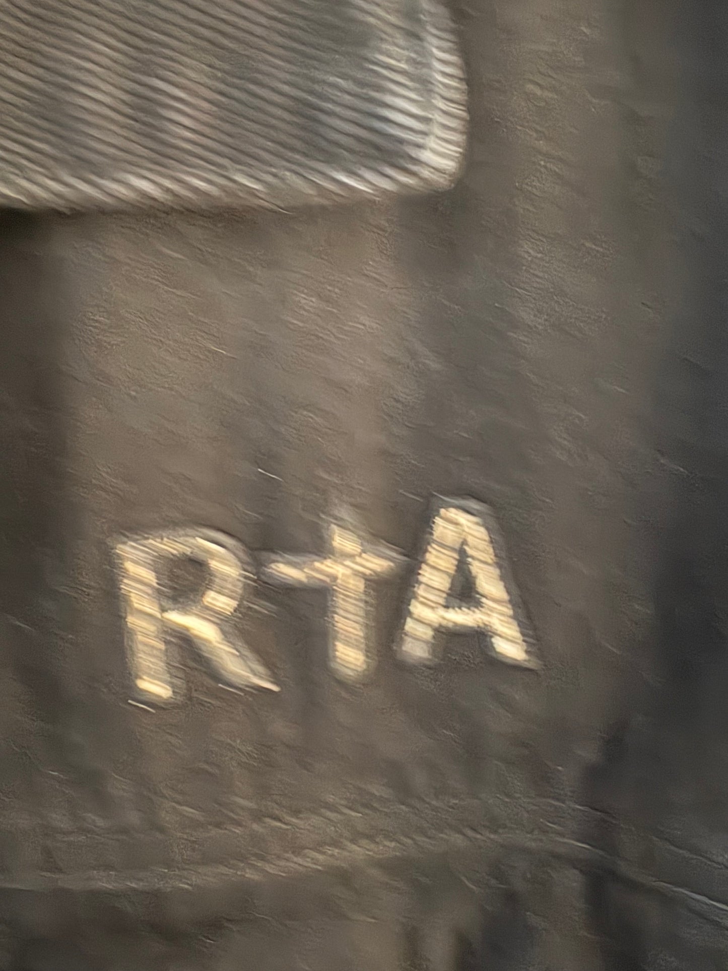 RtA Road to Awe Black Distressed Denim Trucker Jacket Embroidered Logo