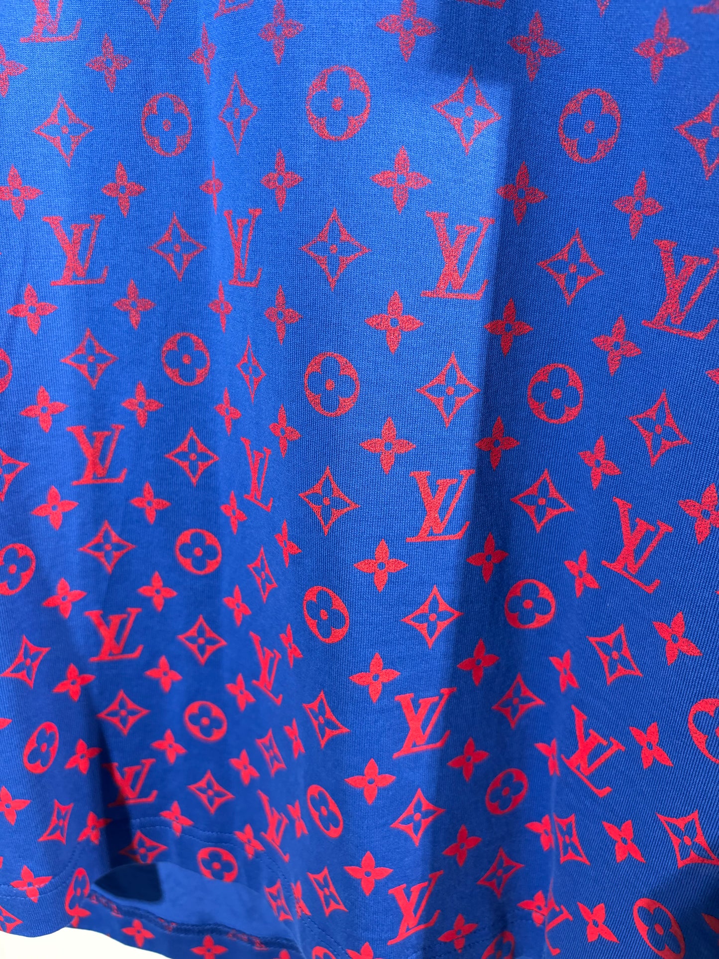 Louis Vuitton Blue & Red Monogram Gradient Tee