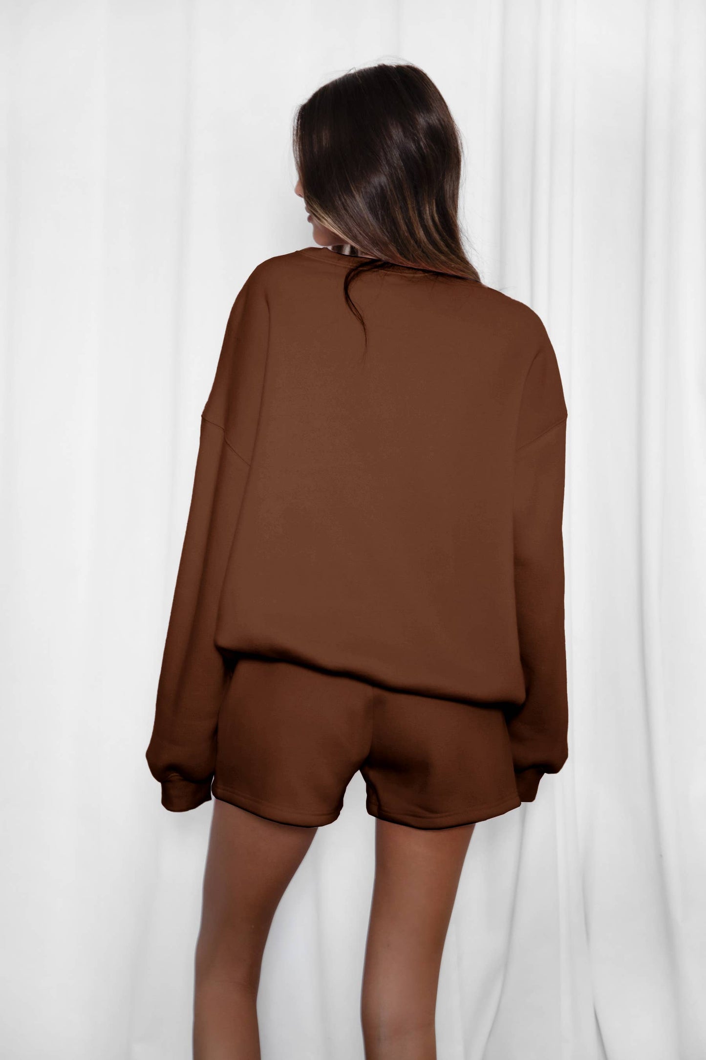 TICTOC - MOMO Plush Fleece Lounge High Waist Fleece Shorts: Blush / 3 SMALL 2 MEDIUM 1 LARGE