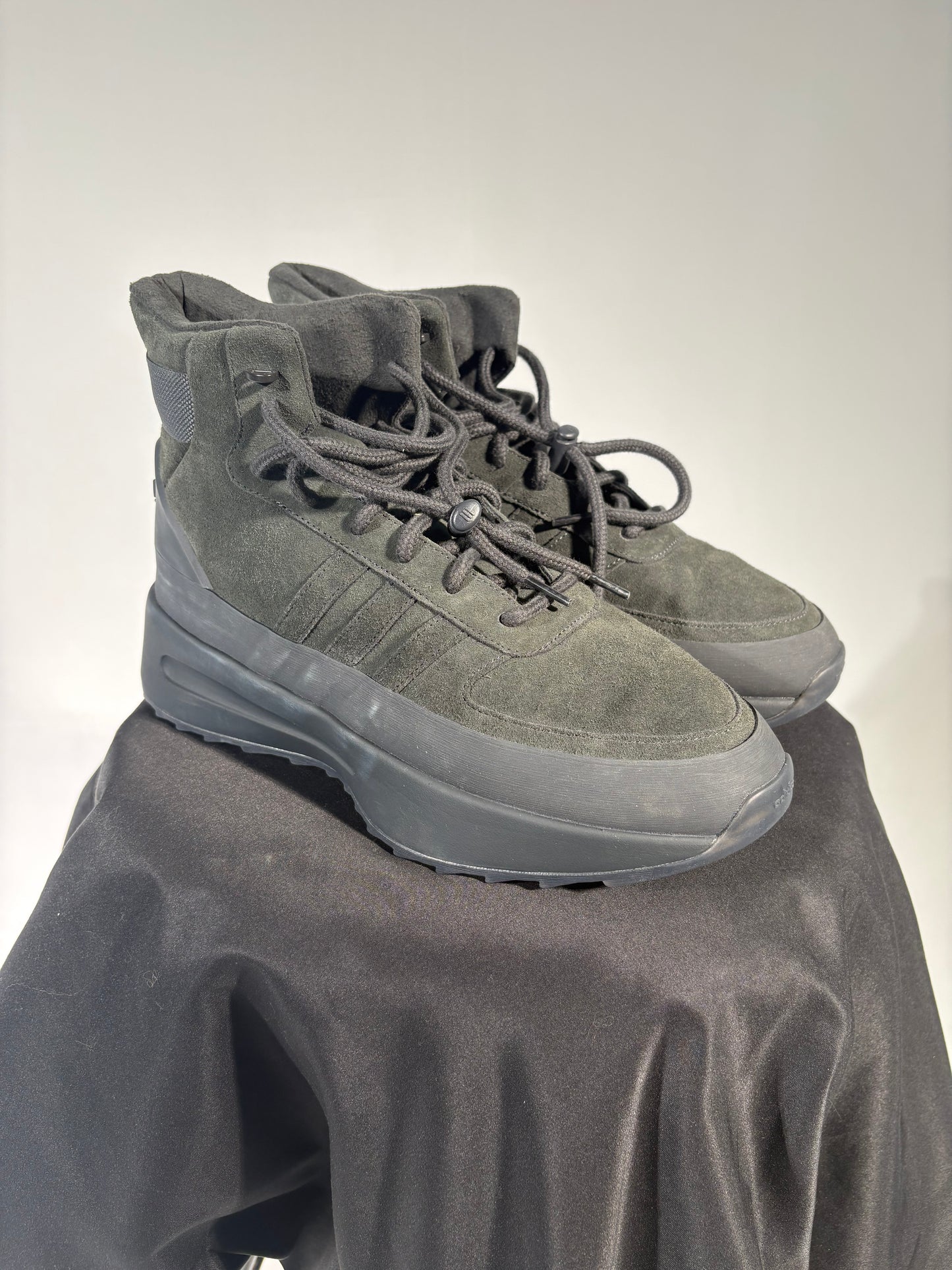 Adidas Black Suede High-Top Sneakers