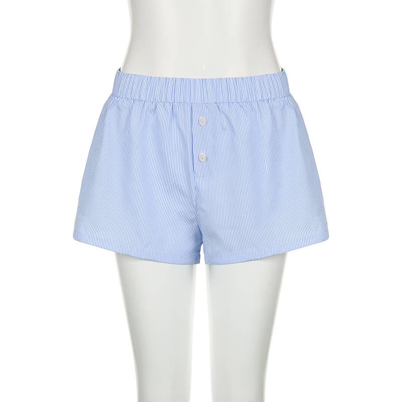 HIDDENBRAND - Hang out Baby Blue Stripe Boxer Shorts - 2 COLORS: Pink / L