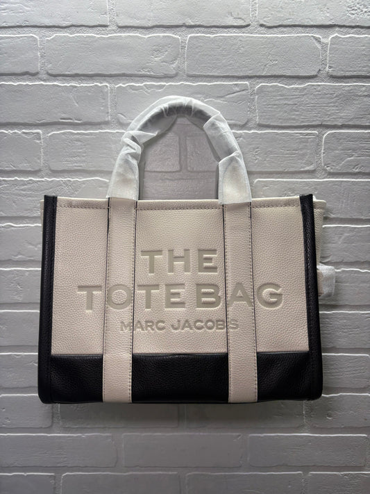 Marc Jacobs The Tote Bag Large Leather Tote – Black & White